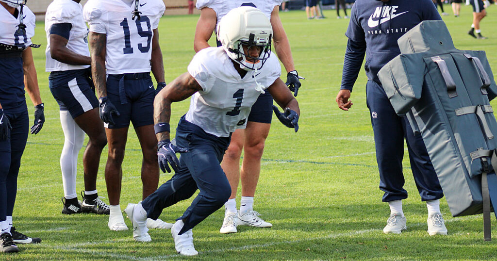 Nittany Lions receiver Kyron Hudson. (Pickel/BWI)