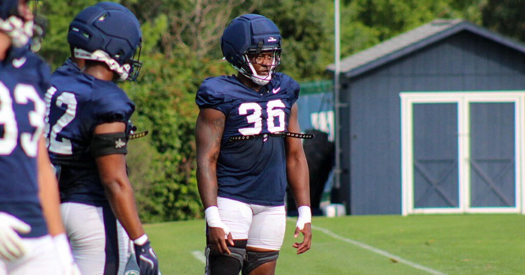 Nittany Lion defensive end Zuriah Fisher. (Pickel/BWI)