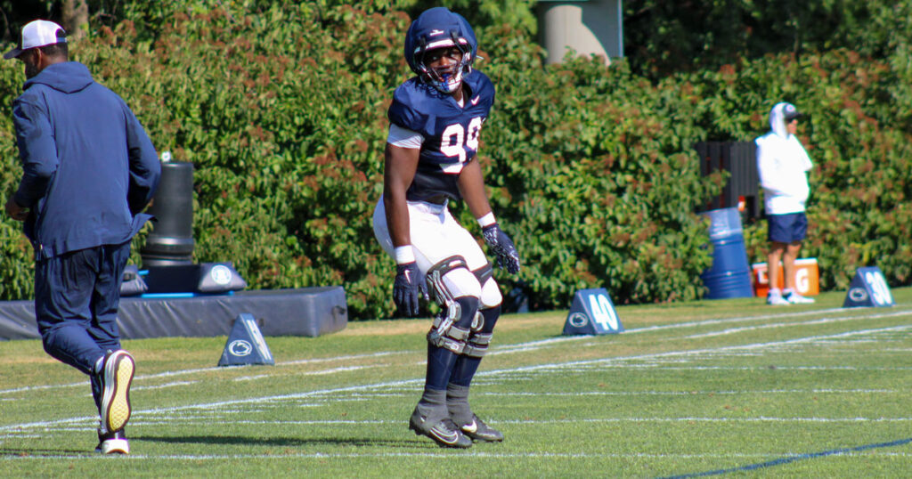 Nittany Lions defensive lineman Yvan Kemajou. (Pickel/BWI)