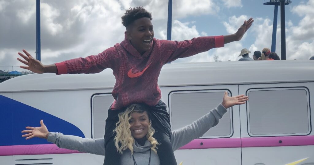 Nate Frazier and his mother Yomeisha Okafor