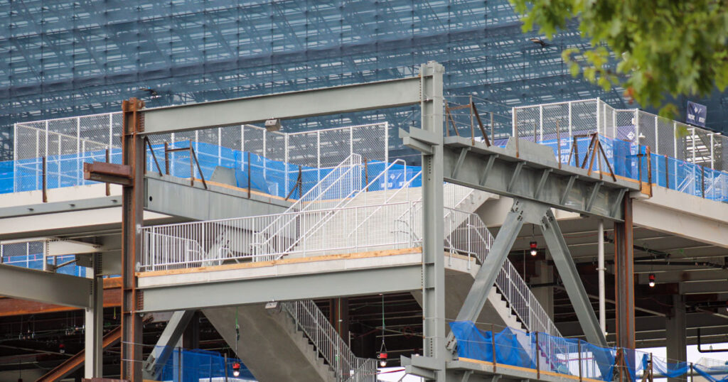 An updated look at the structures now in place on the west side of Beaver Stadium. (Pickel/BWI)