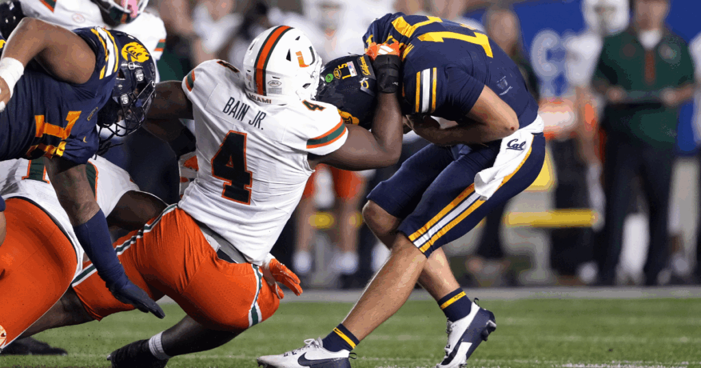 Miami defensive end Rueben Bain Jr.