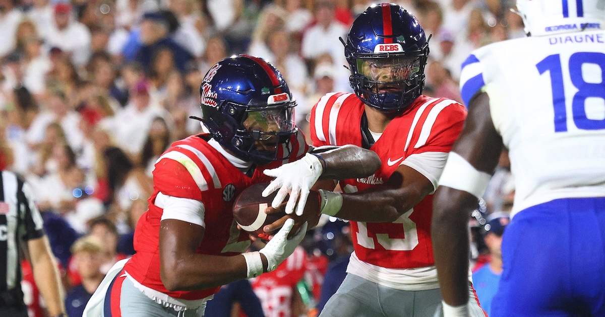 Lane Kiffin assesses 1st half for Ole Miss QB Austin Simmons vs. Georgia State