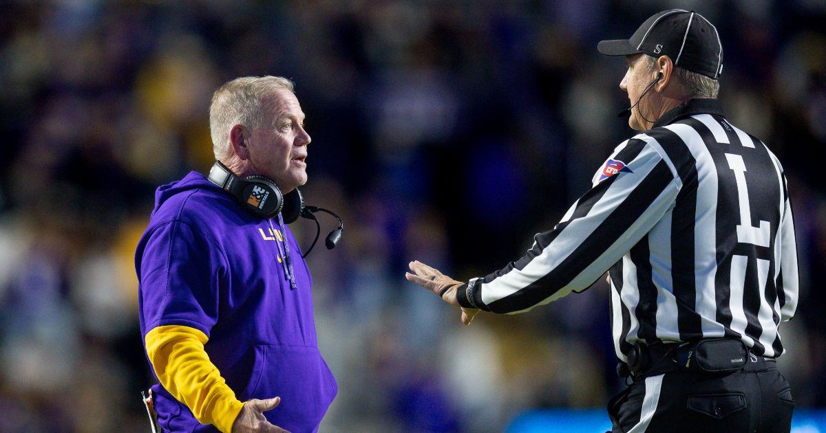 WATCH: Brian Kelly trucked by referee vs. Clemson