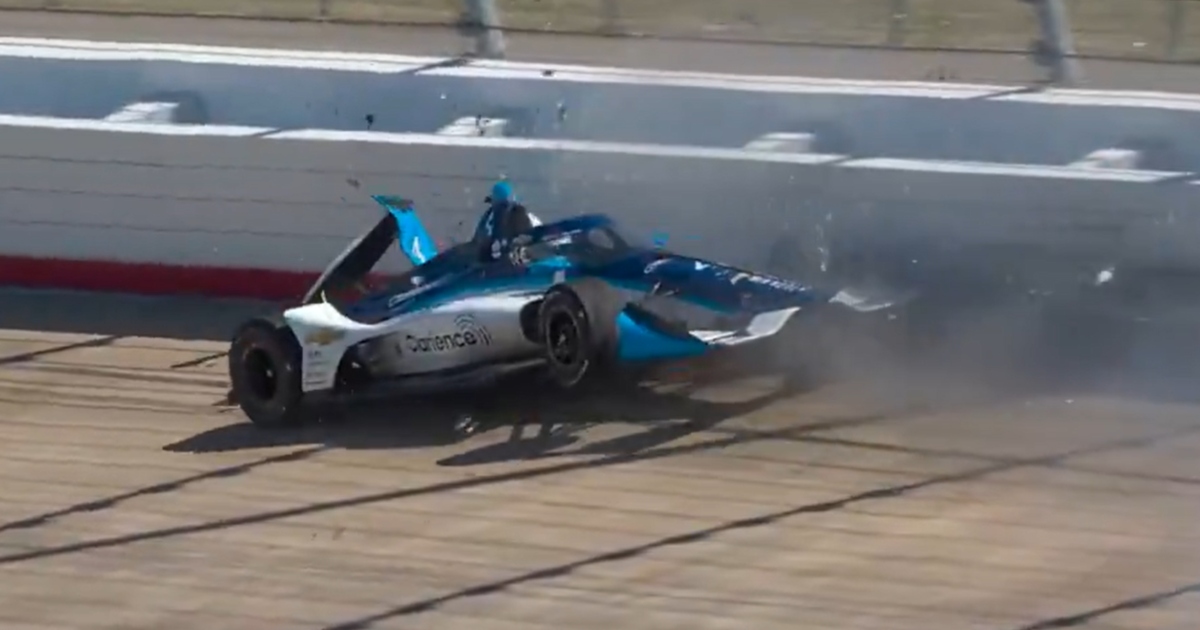 IndyCar driver David Malukas airlifted to hospital after hard wreck at Nashville