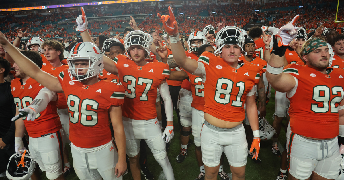 Miami players steal celebration from Jameis Winston, ‘eat a W’ after Notre Dame upset