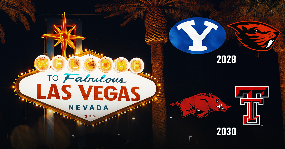 Las Vegas will host BYU-Oregon State in 2028; Arkansas-Texas Tech in 2030