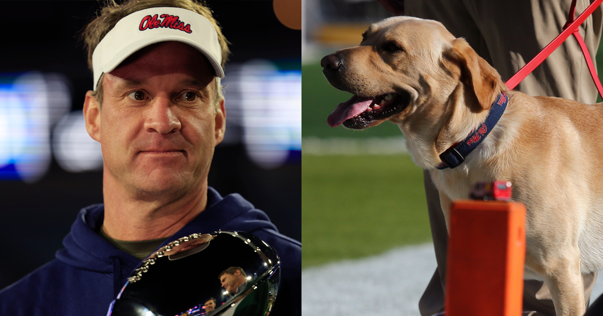 Lane Kiffin is talking to his dog on Twitter