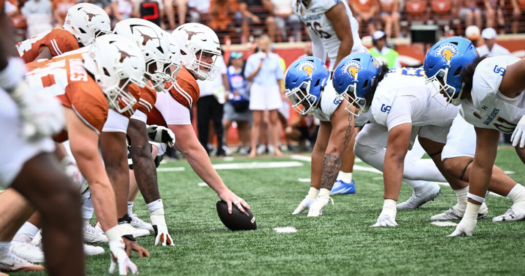 Cole Hutson, Texas O-line