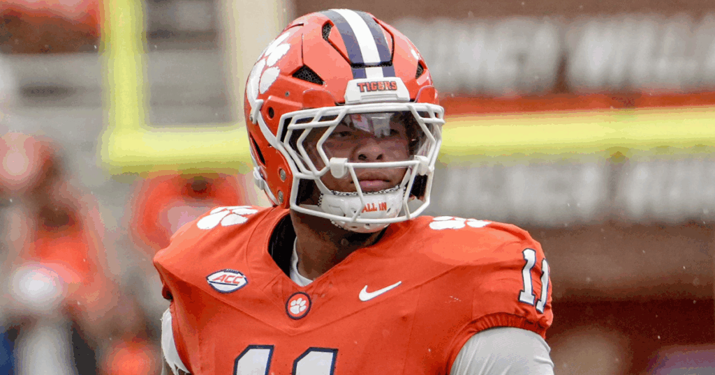 Clemson defensive lineman Peter Woods (11) during the second quarter at Memorial Stadium in Clemson, S.C. Saturday, September 6, 2025.