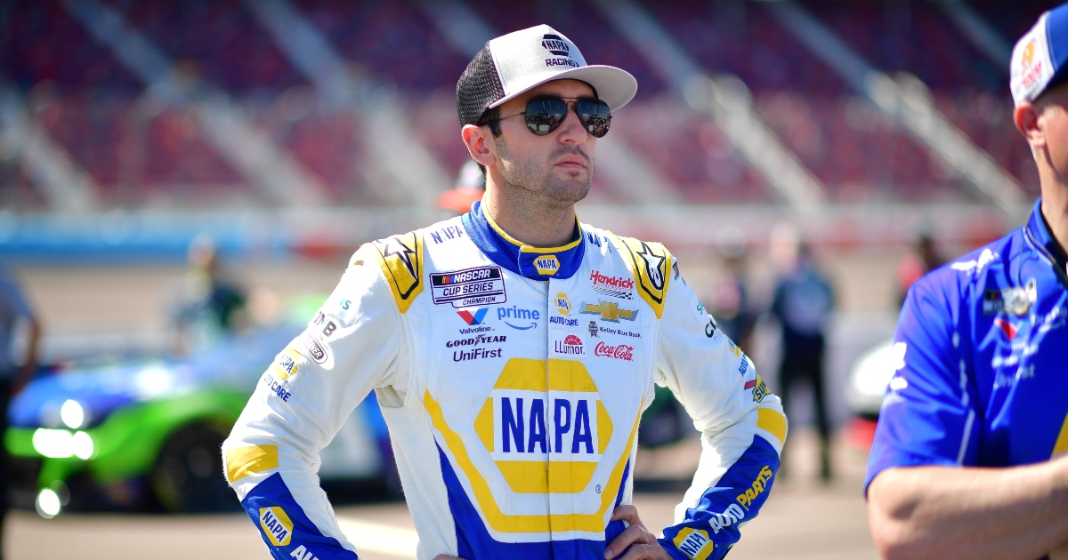 Chase Elliott reacts to contact with John Hunter Nemechek at Bristol, playoff spot at risk