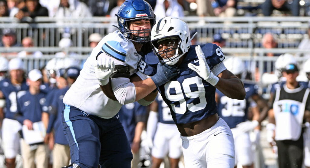 Penn State defensive end Yvan Kemajou