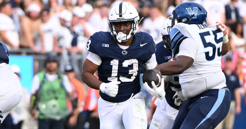 Penn State running back Kaytron Allen is showing the dividends of his offseason work. (Photo credit: Steve Manuel/BWI)