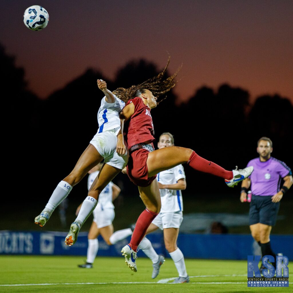 UK Women's Soccer vs. No. 25 Alabama at the Wendell and Vickie Bell Soccer Complex on Friday, September 26, 2025 in Lexington, Kentucky. Photo by Crawford Ifland, Kentucky Sports Radio.