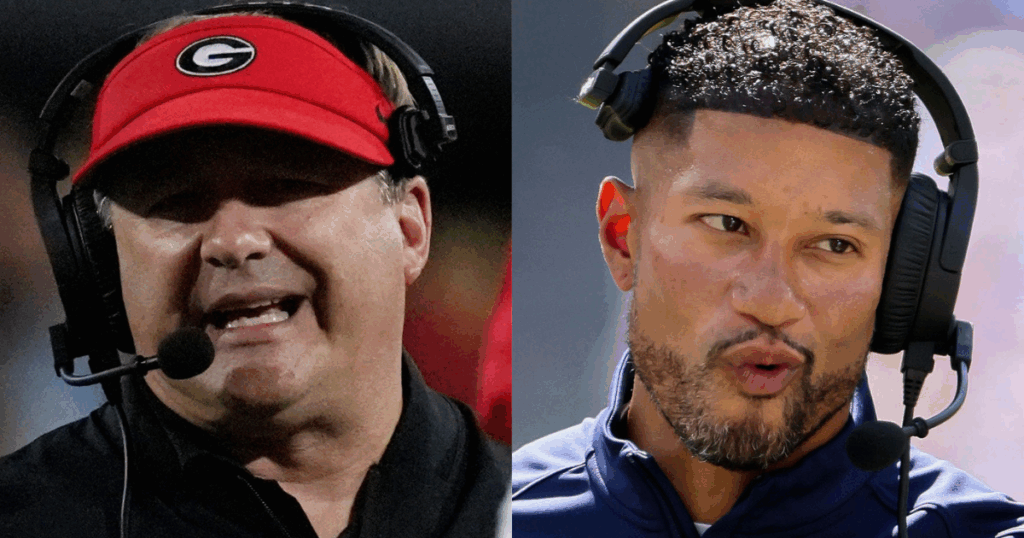 Georgia HC Kirby Smart, Notre Dame HC Marcus Freeman
