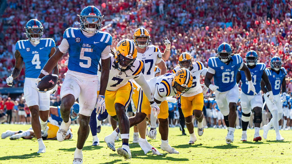 Ole Miss running back Kewan Lacy. Mandatory credit: © Ayrton Breckenridge/Clarion Ledger / USA TODAY NETWORK via Imagn Images