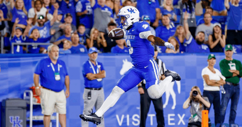 Kentucky RB Seth McGowan scores a TD against EMU, via Crawford Ifland, KSR