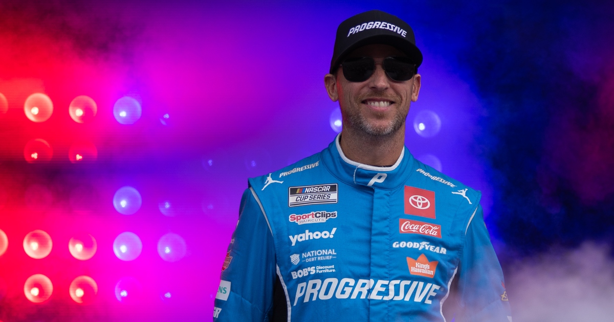 Denny Hamlin welcomed with massive boos from NASCAR fans during Talladega driver intros