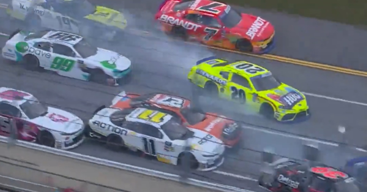 Sheldon Creed, Sam Mayer among NASCAR Playoff drivers involved in early 'big one' at Talladega