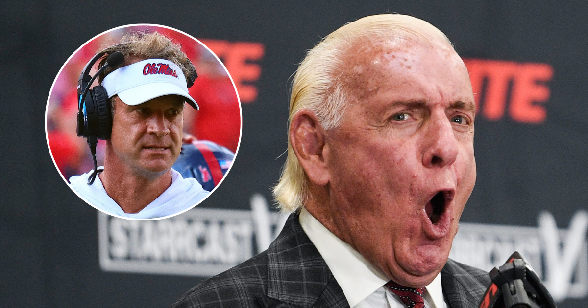 Ric Flair takes shot at Kirby Smart, backs Lane Kiffin as best college coach with Jim Harbaugh gone