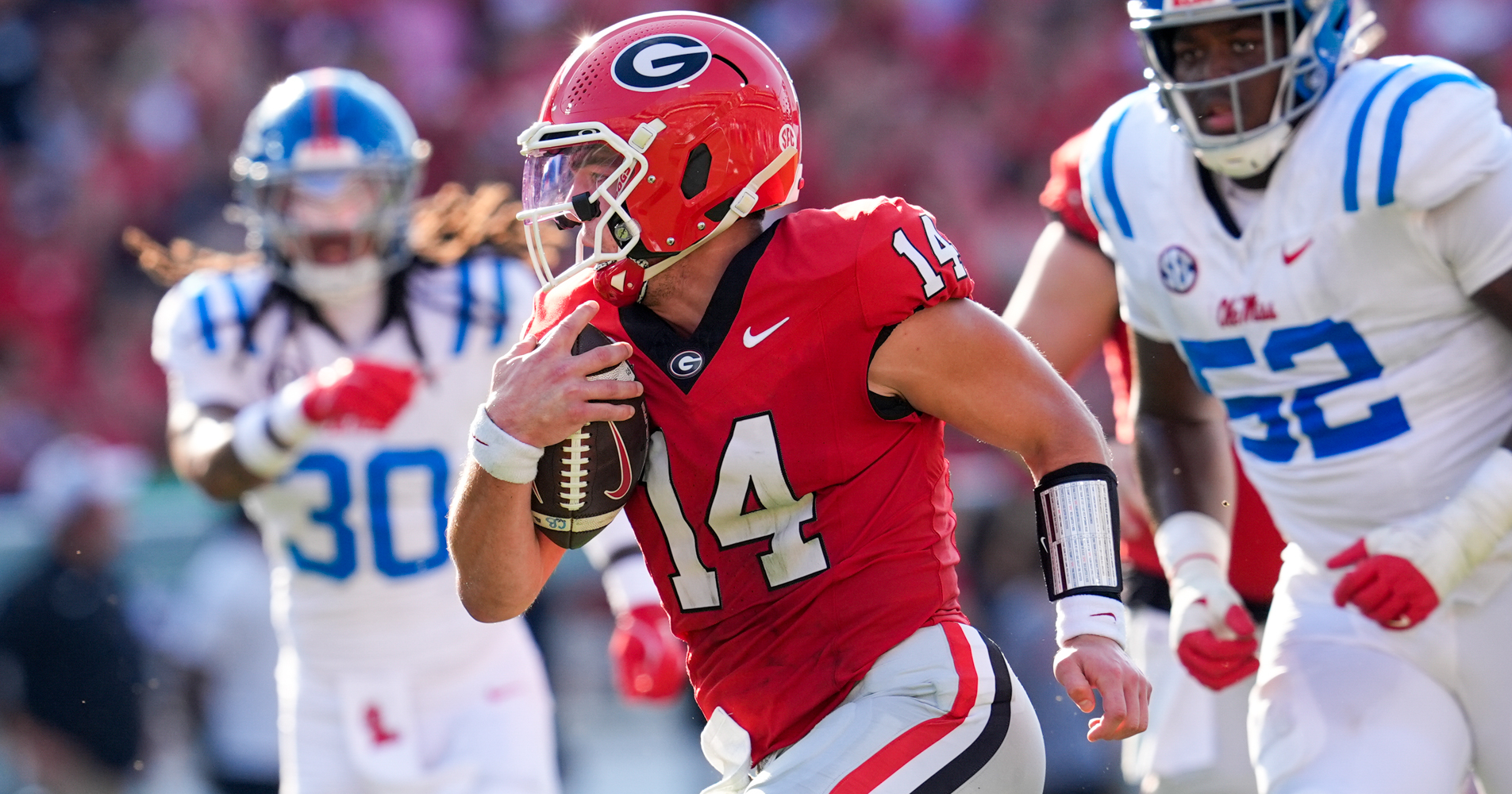 Gunner Stockton's five touchdowns lift Georgia over Ole Miss 43-35