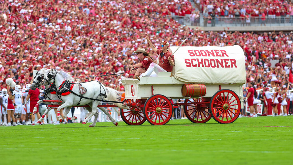 Oklahoma Sooner Schooner. Mandatory credit: Kevin Jairaj-Imagn Images