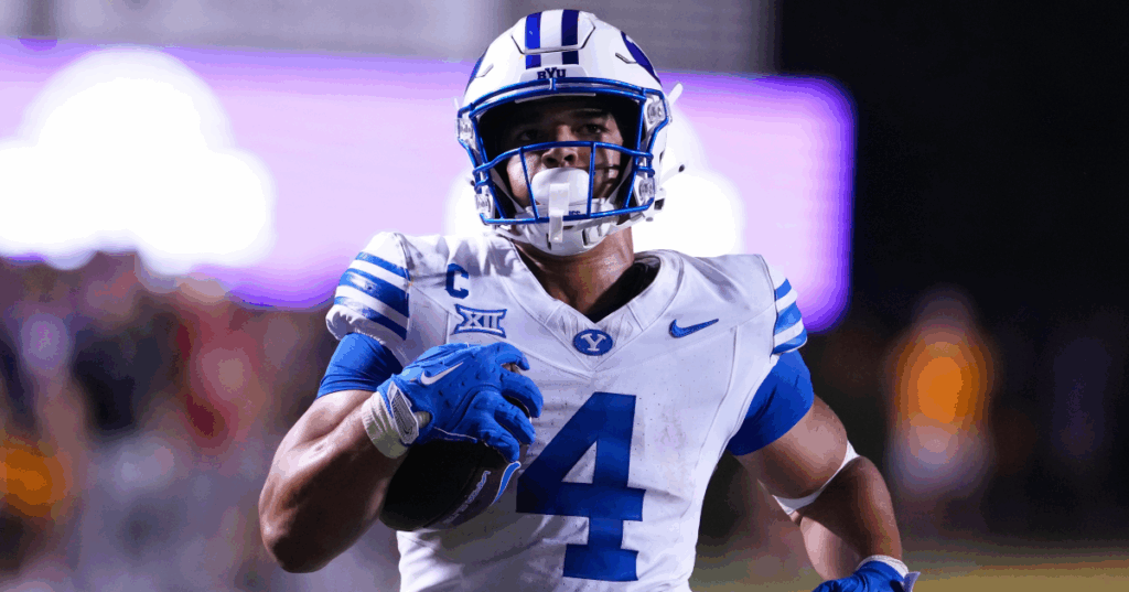 BYU running back LJ Martin is out for the remainder of the game after a taking a hard hit in the second quarter Saturday against Iowa State.