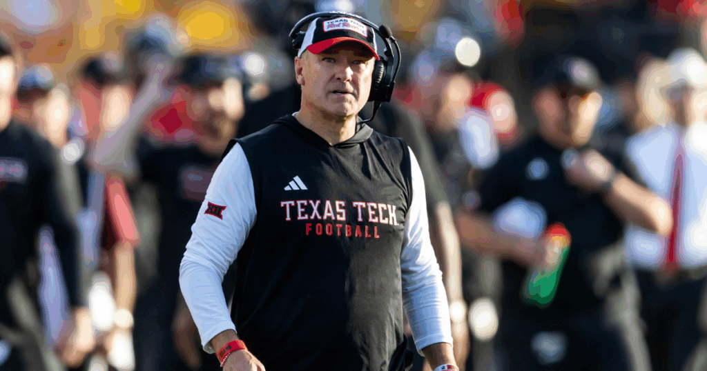 Texas Tech head coach Joey McGuire