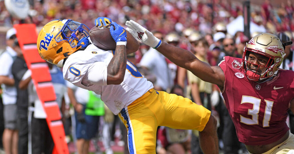 Linebacker Elijah Herring and the Florida State defense had a very tough time defending Pitt running back Desmond Reid in the passing game. (Bob Myers/Special to Warchant.com)