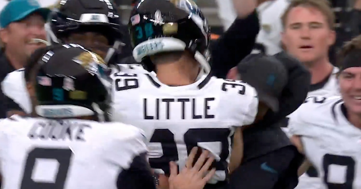 WATCH: Cam Little makes NFL history with insane field goal vs. Raiders