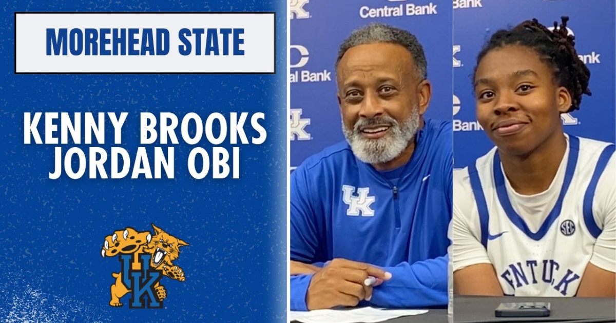 WATCH: Kenny Brooks, Jordan Obi talk about Kentucky's 75-59 win over ...