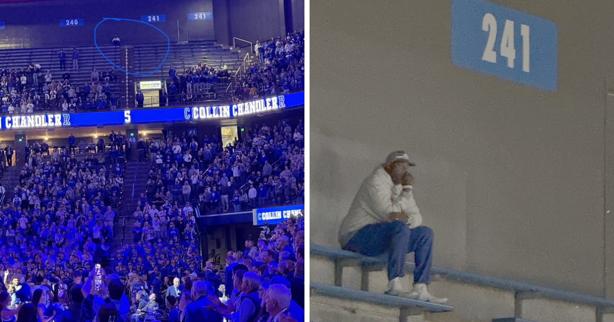Jasper Raine Rupp Dennis Johnson watched his son Jasper's Kentucky debut from the top row ...