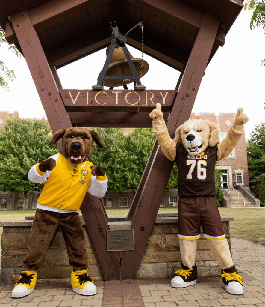 Valpo mascots Beacon and Blaze