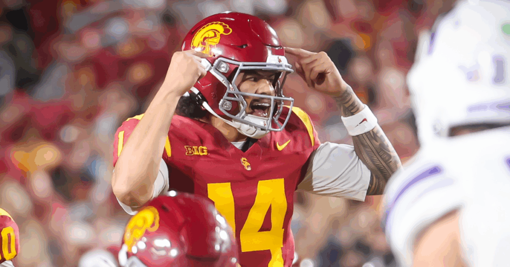 USC quarterback Jayden Maiava during a game against Northwestern