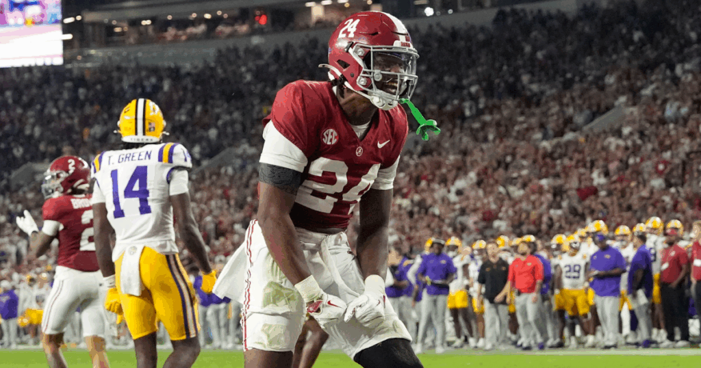 Alabama LB Noah Carter vs. LSU (Gary Cosby Jr. / Imagn Images)