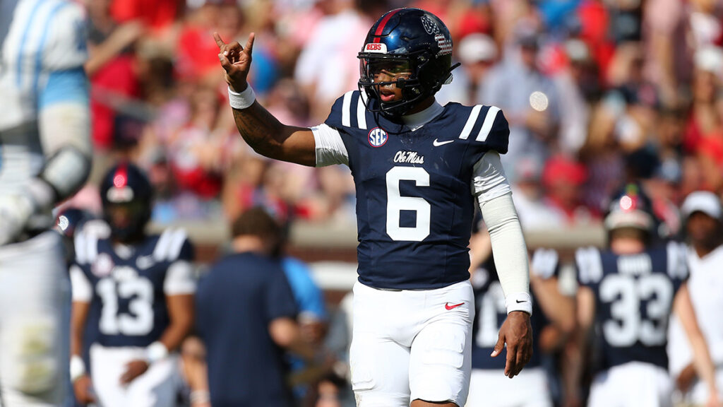 Ole Miss quarterback Trinidad Chambliss. Mandatory credit: Petre Thomas-Imagn Images