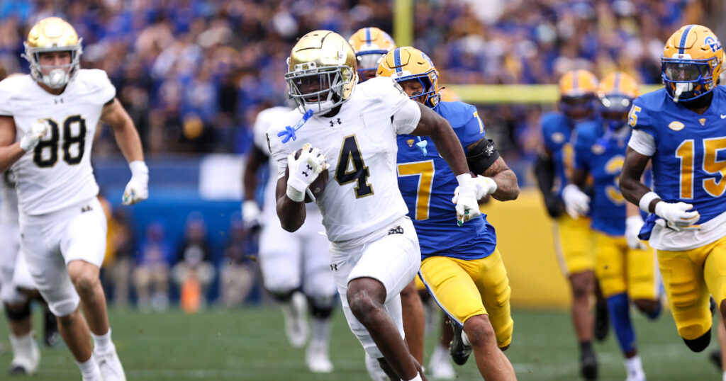 Notre Dame RB Jeremiyah Love Pitt