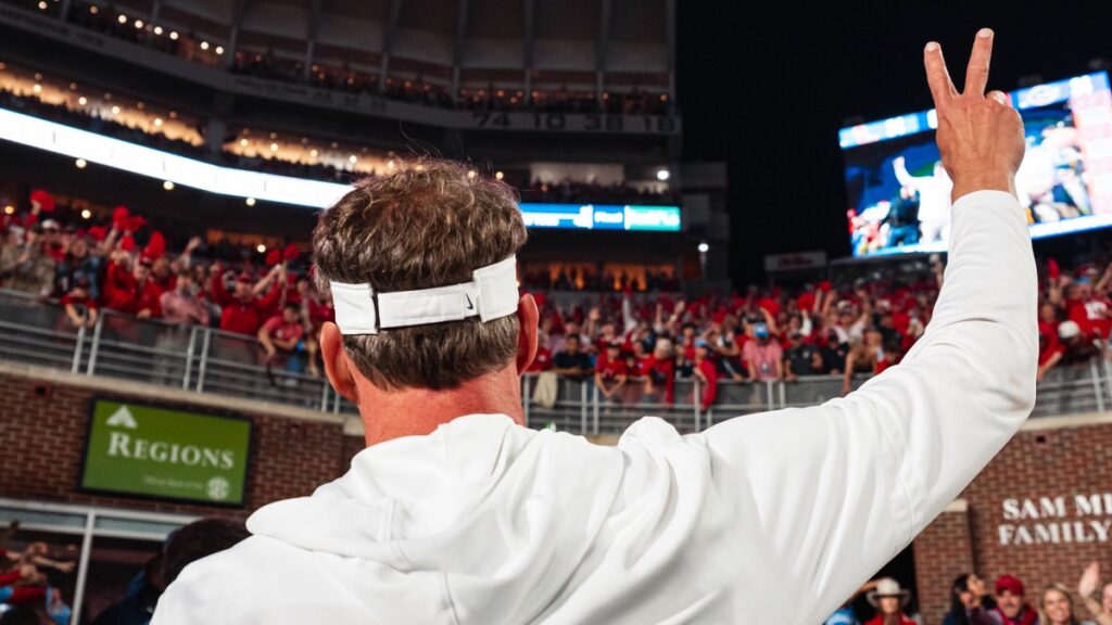 Ole Miss head coach Lane Kiffin. Mandatory credit: Ole Miss Football/X