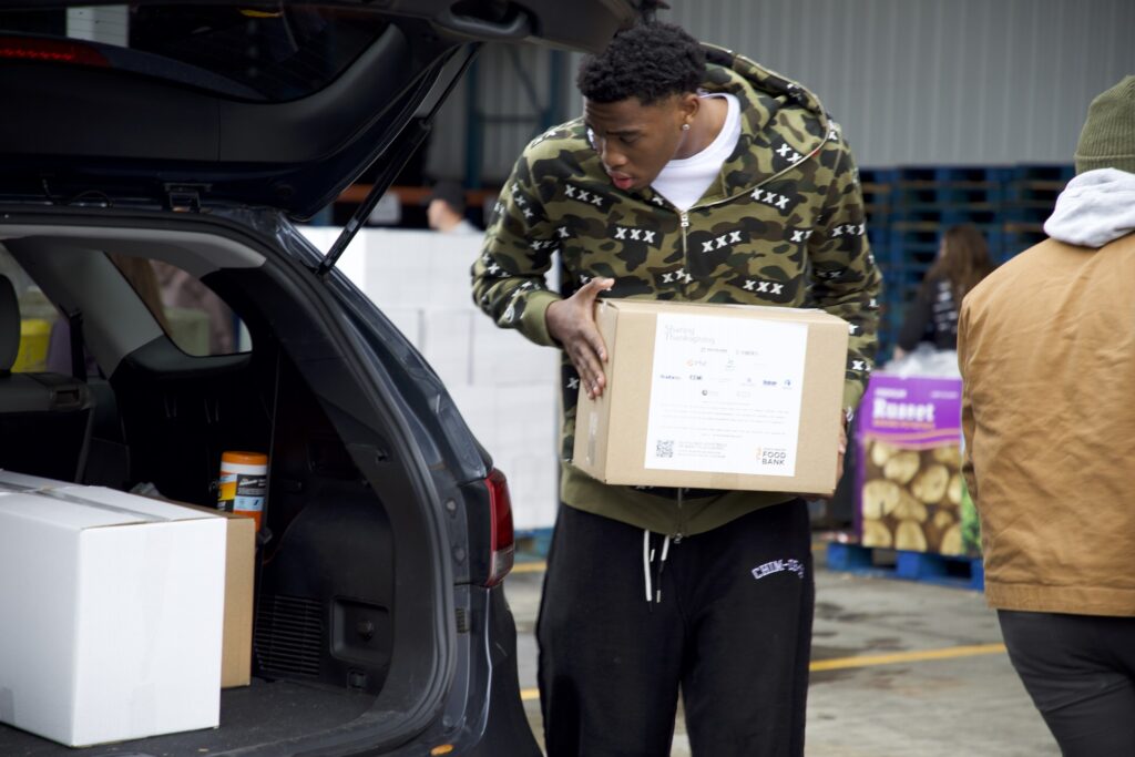 Brandon Garrison volunteers at God's Pantry Food Bank in Lexington - Photo: God's Pantry Food Bank/Facebook