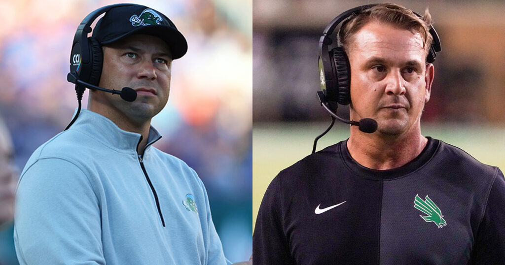 Tulane HC Jon Sumrall, North Texas HC Eric Morris