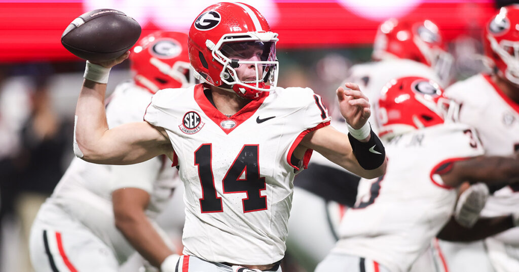 Georgia QB Gunner Stockton during the SEC Championship