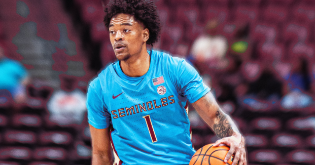 Florida State guard Martin Somerville brings the ball up against UMass on Saturday. (Courtesy of FSU Sports Information)