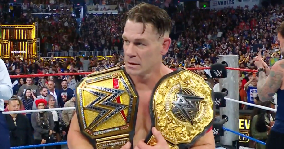 WATCH: John Cena tears up during emotional tribute highlighted by holding Cody Rhodes, CM Punk titles