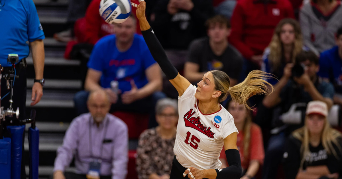 No. 1 Nebraska volleyball stunned by Texas A&M in Elite Eight