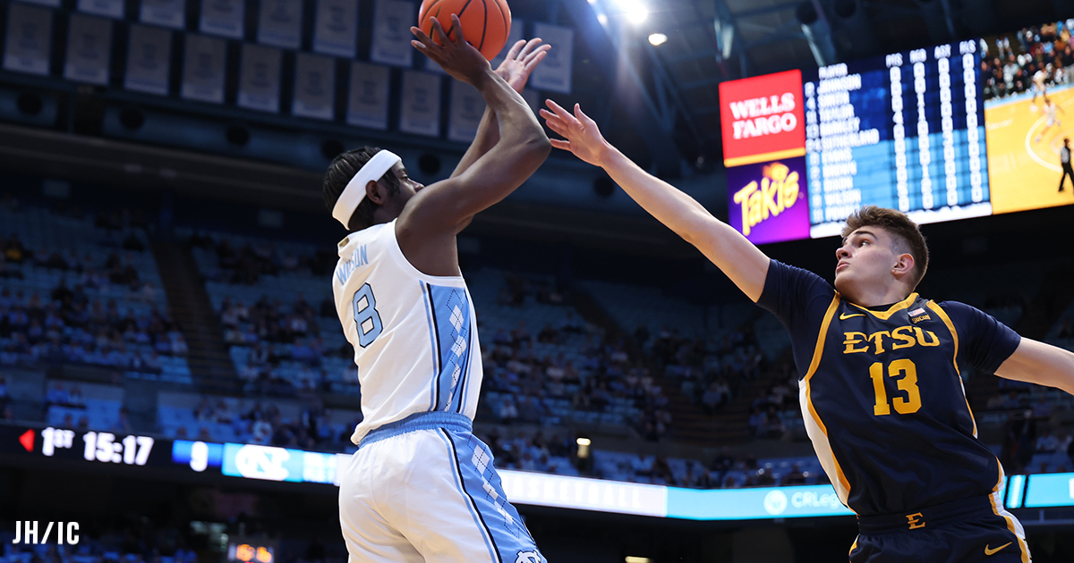North Carolina Sails Past ETSU In Second Half For Win No. 10 North Carolina Sails Past ETSU In Second Half For Win No. 10