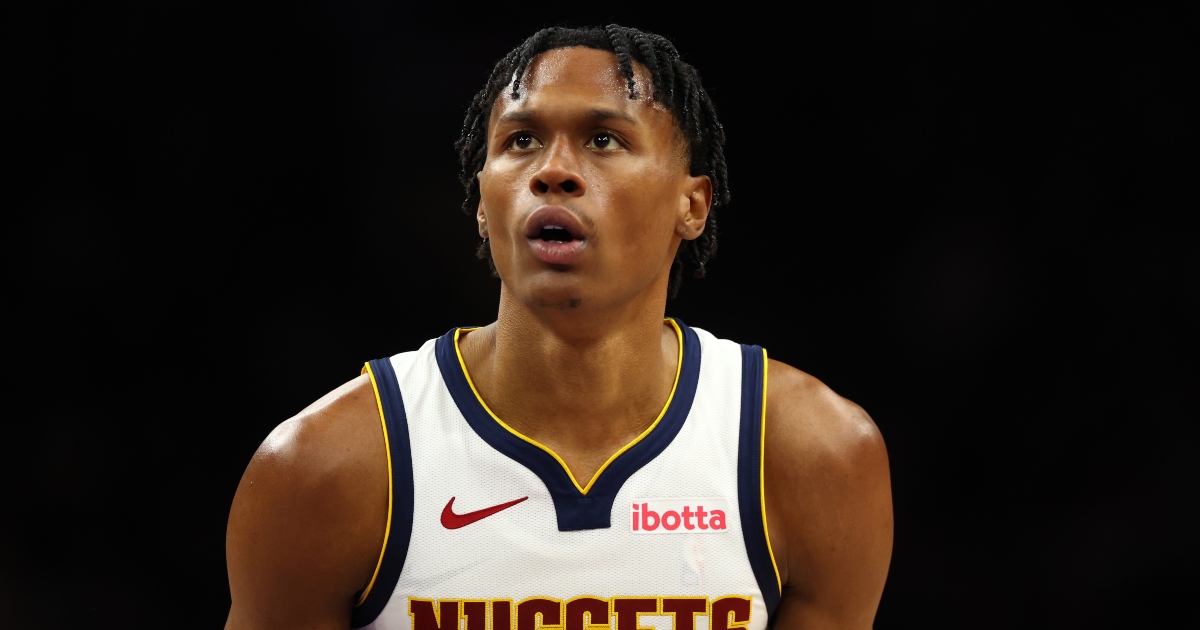 Nuggets guard Peyton Watson explains why donating Raising Cane’s bikes to children is important to him