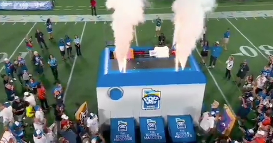 WATCH: BYU eats Pop-Tarts Bowl mascots during postgame celebration