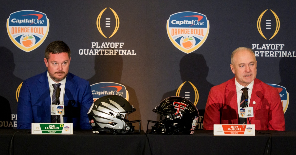 College Football Playoff: Oregon vs. Texas Tech Wednesday injury report revealed