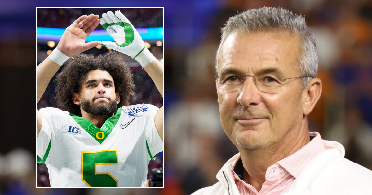 Urban Meyer weighs in on Oregon quarterback Dante Moore's NFL Draft debate