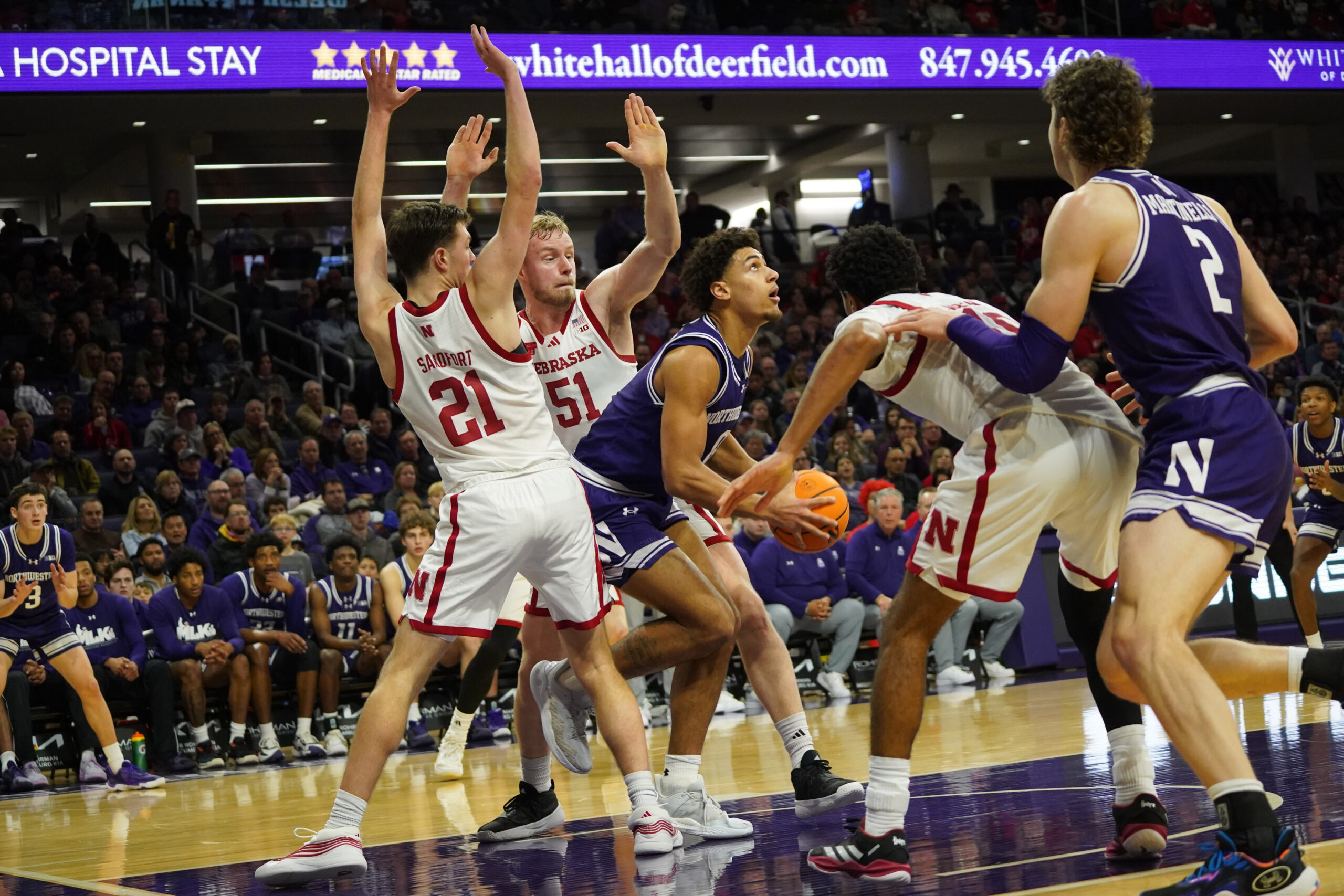 Northwestern unravels in second half of 77-58 loss to No. 8 Nebraska